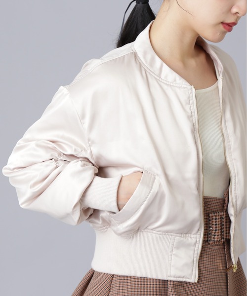 JILL by JILL STUART(ジルバイジルスチュアート)の「◇MA-1ブルゾン(MA-1・レディース・ベージュ/カーキ・SMALL/MEDIUM)」の10枚目の写真