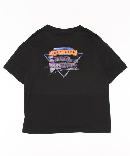 VIBGYOR(ヴィブジョー)の「ロゴプリントT(BL)(Tシャツ/カットソー・レディース・ホワイト/ブラック・FREE)」の4枚目の写真