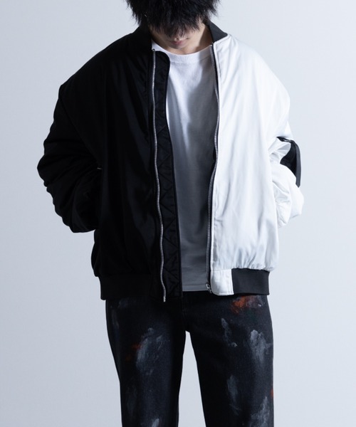 NYLAUS（ナイラス）の「パデット ルーズシルエット ビッグMA-1（MA-1・メンズ・カーキ/その他1/その他2/ブラック/ホワイト・L/M）」の5枚目の写真