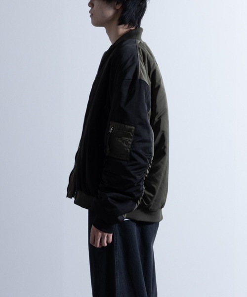 NYLAUS（ナイラス）の「パデット ルーズシルエット ビッグMA-1（MA-1・メンズ・カーキ/その他1/その他2/ブラック/ホワイト・L/M）」の6枚目の写真