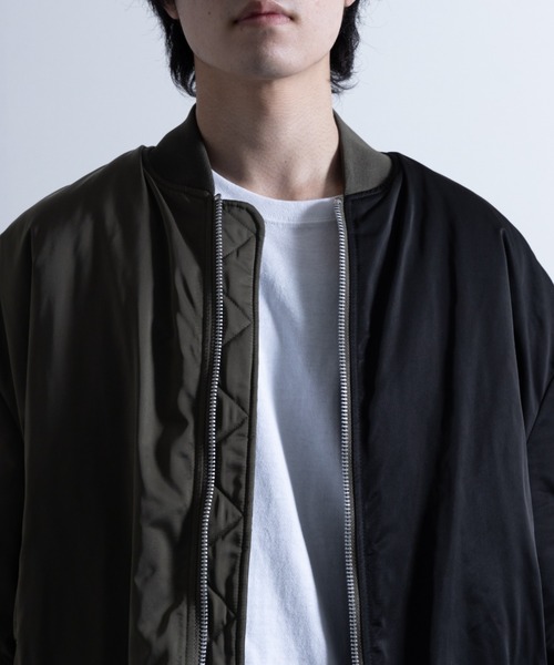 NYLAUS（ナイラス）の「パデット ルーズシルエット ビッグMA-1（MA-1・メンズ・カーキ/その他1/その他2/ブラック/ホワイト・L/M）」の8枚目の写真