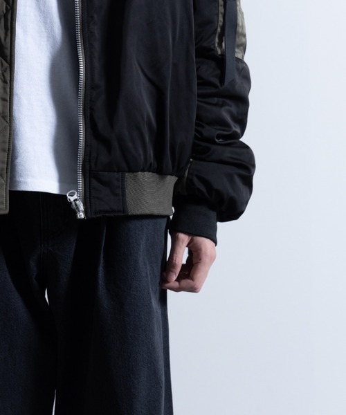 NYLAUS（ナイラス）の「パデット ルーズシルエット ビッグMA-1（MA-1・メンズ・カーキ/その他1/その他2/ブラック/ホワイト・L/M）」の10枚目の写真