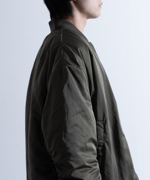 NYLAUS（ナイラス）の「パデット ルーズシルエット ビッグMA-1（MA-1・メンズ・カーキ/その他1/その他2/ブラック/ホワイト・L/M）」の13枚目の写真