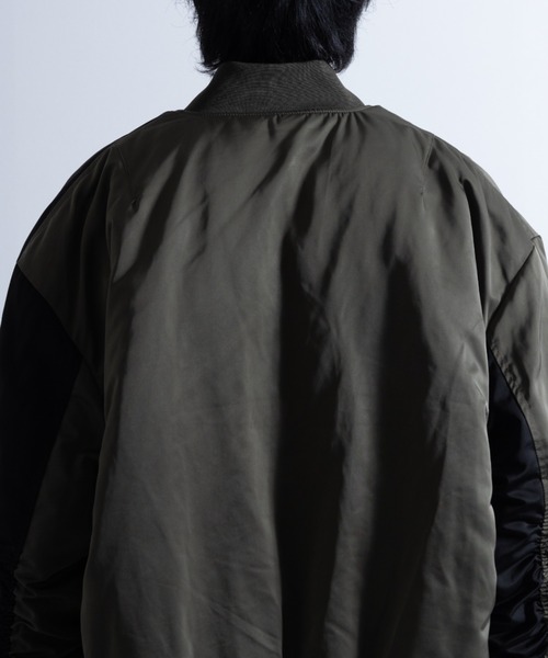 NYLAUS（ナイラス）の「パデット ルーズシルエット ビッグMA-1（MA-1・メンズ・カーキ/その他1/その他2/ブラック/ホワイト・L/M）」の15枚目の写真