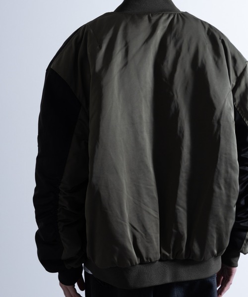 NYLAUS（ナイラス）の「パデット ルーズシルエット ビッグMA-1（MA-1・メンズ・カーキ/その他1/その他2/ブラック/ホワイト・L/M）」の17枚目の写真