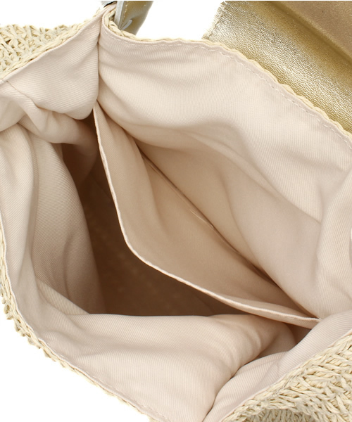 SHIPS for women（シップスフォーウィメン）の「★★【Steady.6月号掲載】 メタリックフラップトートバッグ（かごバッグ・レディース・ゴールド・ONE SIZE）」の2枚目の写真