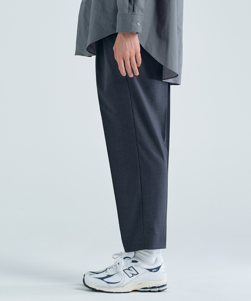 417 EDIFICE（フォーワンセブンエディフィス）の「"リラックス"【allery / アレリ―】ウールスラックス（スラックス・メンズ・ネイビー/カーキ/ブラックミックス・MEDIUM/LARGE/SMALL）」の4枚目の写真