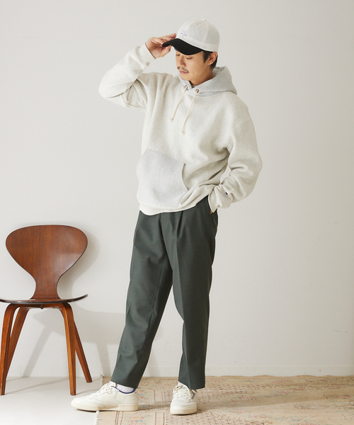 417 EDIFICE（フォーワンセブンエディフィス）の「"リラックス"【allery / アレリ―】ウールスラックス（スラックス・メンズ・ネイビー/カーキ/ブラックミックス・MEDIUM/LARGE/SMALL）」の7枚目の写真