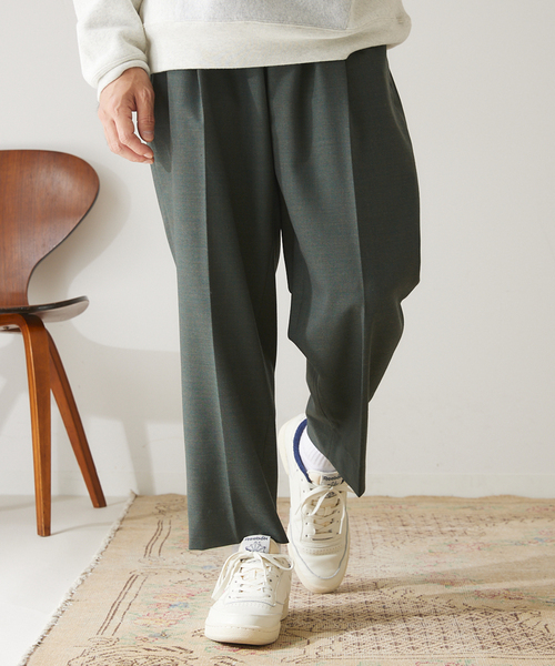 417 EDIFICE（フォーワンセブンエディフィス）の「"リラックス"【allery / アレリ―】ウールスラックス（スラックス・メンズ・ネイビー/カーキ/ブラックミックス・MEDIUM/LARGE/SMALL）」の10枚目の写真