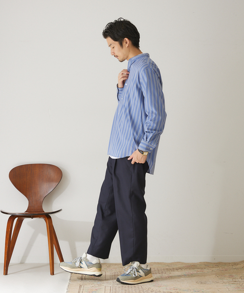 417 EDIFICE（フォーワンセブンエディフィス）の「"リラックス"【allery / アレリ―】ウールスラックス（スラックス・メンズ・ネイビー/カーキ/ブラックミックス・MEDIUM/LARGE/SMALL）」の12枚目の写真