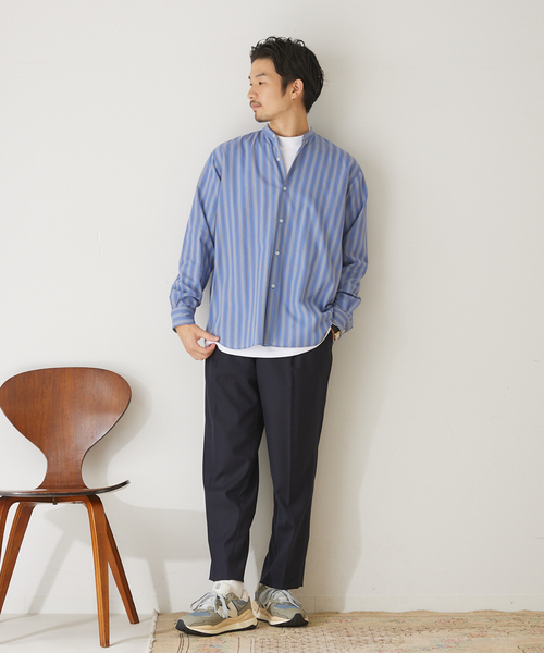 417 EDIFICE（フォーワンセブンエディフィス）の「"リラックス"【allery / アレリ―】ウールスラックス（スラックス・メンズ・ネイビー/カーキ/ブラックミックス・MEDIUM/LARGE/SMALL）」の14枚目の写真