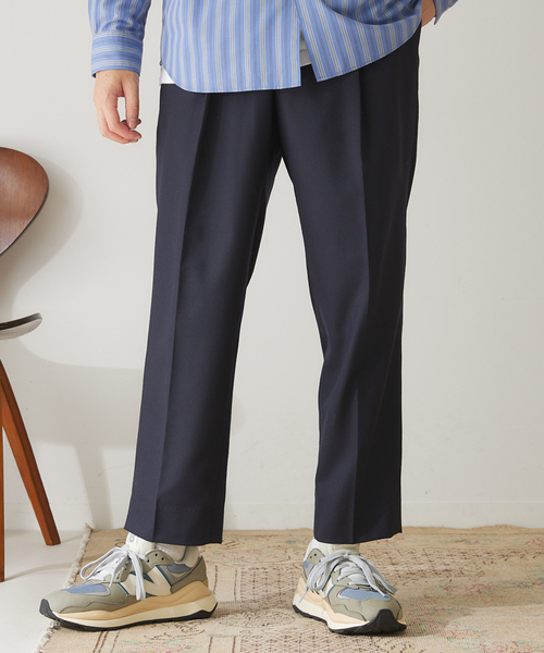 417 EDIFICE（フォーワンセブンエディフィス）の「"リラックス"【allery / アレリ―】ウールスラックス（スラックス・メンズ・ネイビー/カーキ/ブラックミックス・MEDIUM/LARGE/SMALL）」の16枚目の写真