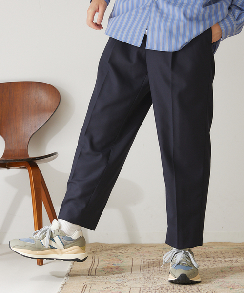 417 EDIFICE（フォーワンセブンエディフィス）の「"リラックス"【allery / アレリ―】ウールスラックス（スラックス・メンズ・ネイビー/カーキ/ブラックミックス・MEDIUM/LARGE/SMALL）」の17枚目の写真