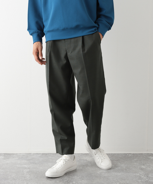 417 EDIFICE（フォーワンセブンエディフィス）の「"リラックス"【allery / アレリ―】ウールスラックス（スラックス・メンズ・ネイビー/カーキ/ブラックミックス・MEDIUM/LARGE/SMALL）」の18枚目の写真