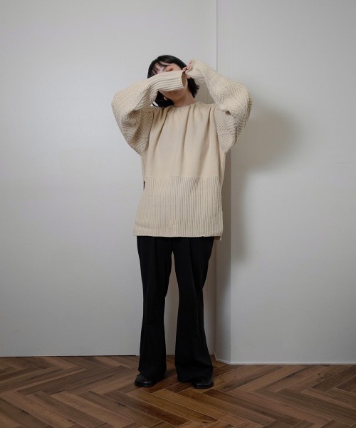 lawgy(ラウジー)の「neck string knit(ニット/セーター・レディース・ブラウン/ベージュ/アイボリー・FREE)」の11枚目の写真