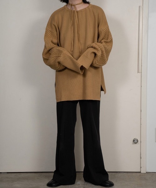 lawgy(ラウジー)の「neck string knit(ニット/セーター・レディース・ブラウン/ベージュ/アイボリー・FREE)」の21枚目の写真