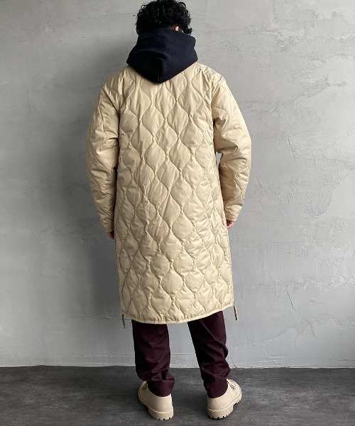 キルティング ロングコート ベージュ タイオン　TAION Lサイズ TAION（タイオン）の「【WEB限定】[TAION/タイオン] MILITARY