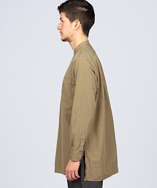 COMOLI（コモリ）の「COMOLI（コモリ） BAND/C シャツ（シャツ/ブラウス・メンズ・オリーブ/ネイビー・2/3）」の4枚目の写真