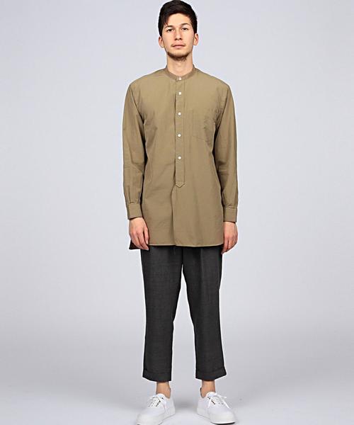 COMOLI（コモリ）の「COMOLI（コモリ） BAND/C シャツ（シャツ/ブラウス・メンズ・オリーブ/ネイビー・2/3）」の5枚目の写真