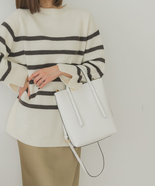 RODE SKO（ロデスコ）の「ミドルショルダートートバッグ（ショルダーバッグ・レディース・シルバー/ブラック/ホワイト/ミント・ONE）」の5枚目の写真