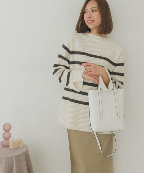 RODE SKO（ロデスコ）の「ミドルショルダートートバッグ（ショルダーバッグ・レディース・シルバー/ブラック/ホワイト/ミント・ONE）」の6枚目の写真