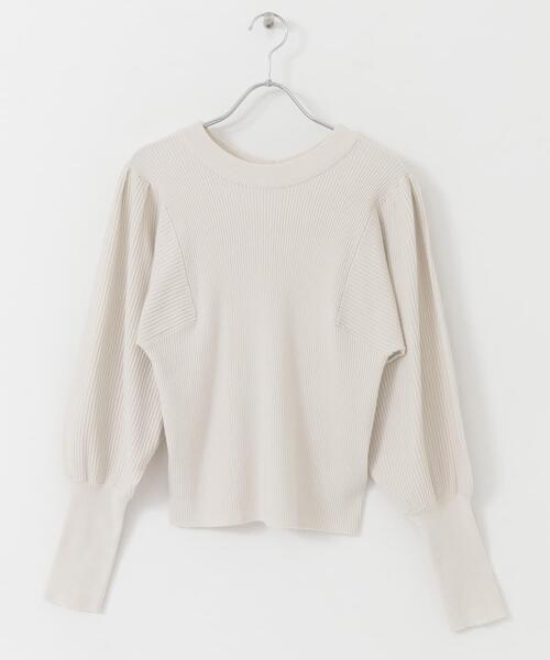 SENSE OF PLACE by URBAN RESEARCH（センスオブプレイスバイアーバンリサーチ）の「ストレッチマトンスリーブセーター（ニット/セーター・レディース・ブラック/オレンジ/ブルー/グリーン/アイボリー/ブラウン・ONE）」の10枚目の写真