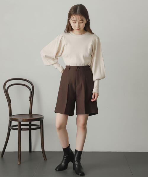 SENSE OF PLACE by URBAN RESEARCH（センスオブプレイスバイアーバンリサーチ）の「ストレッチマトンスリーブセーター（ニット/セーター・レディース・ブラック/オレンジ/ブルー/グリーン/アイボリー/ブラウン・ONE）」の12枚目の写真