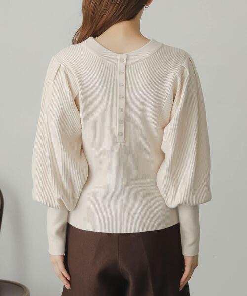 SENSE OF PLACE by URBAN RESEARCH（センスオブプレイスバイアーバンリサーチ）の「ストレッチマトンスリーブセーター（ニット/セーター・レディース・ブラック/オレンジ/ブルー/グリーン/アイボリー/ブラウン・ONE）」の17枚目の写真