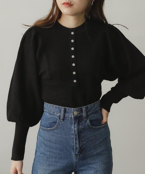 SENSE OF PLACE by URBAN RESEARCH（センスオブプレイスバイアーバンリサーチ）の「ストレッチマトンスリーブセーター（ニット/セーター・レディース・ブラック/オレンジ/ブルー/グリーン/アイボリー/ブラウン・ONE）」の20枚目の写真