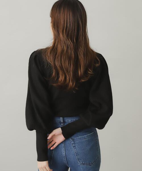 SENSE OF PLACE by URBAN RESEARCH（センスオブプレイスバイアーバンリサーチ）の「ストレッチマトンスリーブセーター（ニット/セーター・レディース・ブラック/オレンジ/ブルー/グリーン/アイボリー/ブラウン・ONE）」の22枚目の写真