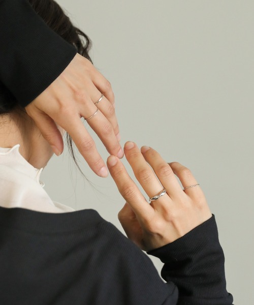 select MOCA（セレクトモカ）の「シンプルリング4点セット（リング・レディース・ゴールド/シルバー・FREE）」の2枚目の写真