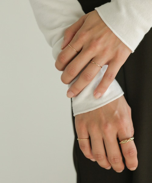 select MOCA（セレクトモカ）の「シンプルリング4点セット（リング・レディース・ゴールド/シルバー・FREE）」の4枚目の写真