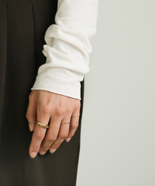 select MOCA（セレクトモカ）の「シンプルリング4点セット（リング・レディース・ゴールド/シルバー・FREE）」の6枚目の写真