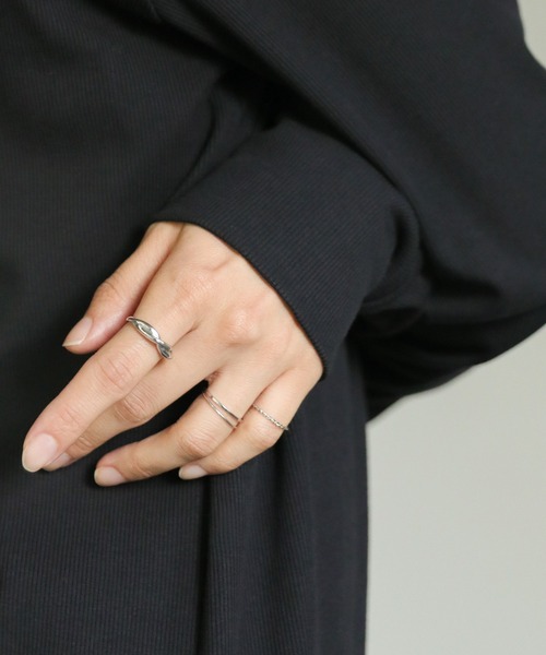 select MOCA（セレクトモカ）の「シンプルリング4点セット（リング・レディース・ゴールド/シルバー・FREE）」の10枚目の写真