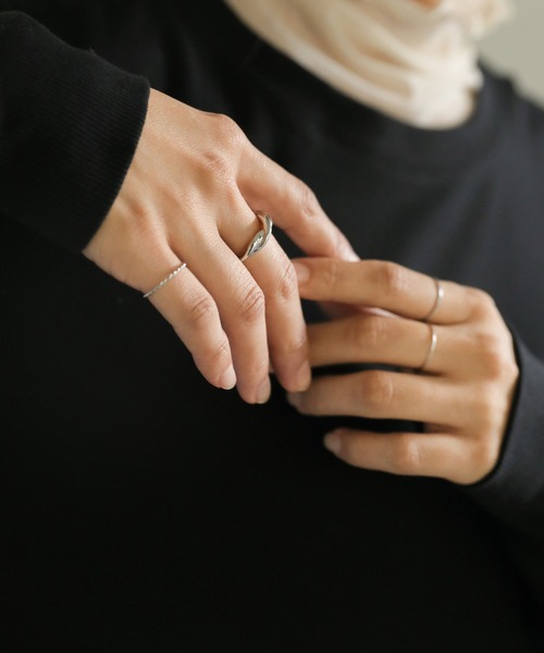 select MOCA（セレクトモカ）の「シンプルリング4点セット（リング・レディース・ゴールド/シルバー・FREE）」の9枚目の写真