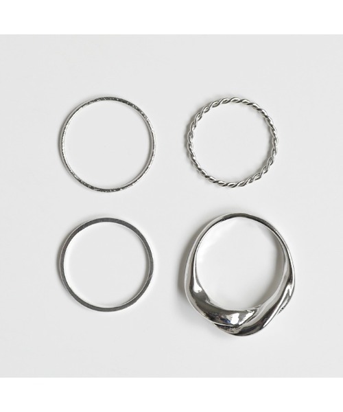 select MOCA（セレクトモカ）の「シンプルリング4点セット（リング・レディース・ゴールド/シルバー・FREE）」の12枚目の写真