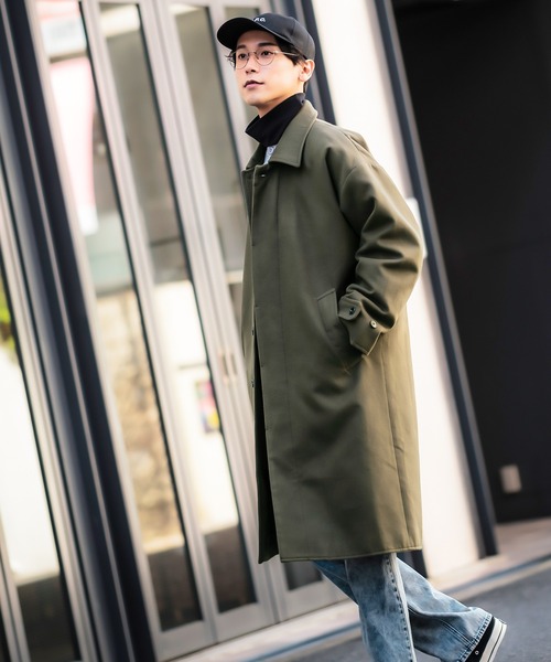 improves（インプローブス）の「【improves】メルトン オーバーコート（ステンカラーコート・メンズ・ブラック/オリーブ/グレイッシュベージュ・MEDIUM/LARGE）」の22枚目の写真