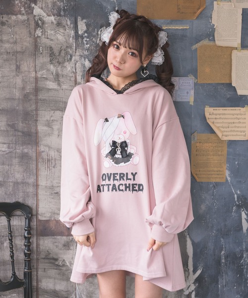 ROJITA（ロジータ）の「ROJITA×フォーティーンコラボ　地雷ラビットBIGトレーナー（スウェット・レディース・ブラック/ピンク/ホワイト・FREE）」の10枚目の写真