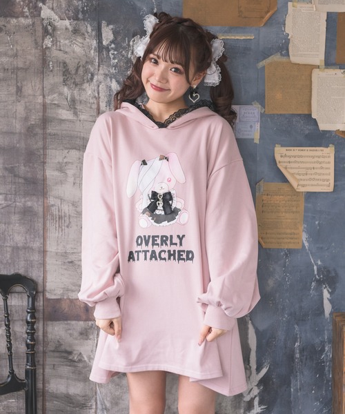 ROJITA（ロジータ）の「ROJITA×フォーティーンコラボ　地雷ラビットBIGトレーナー（スウェット・レディース・ブラック/ピンク/ホワイト・FREE）」の11枚目の写真