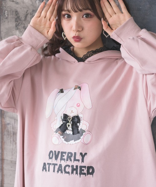 ROJITA（ロジータ）の「ROJITA×フォーティーンコラボ　地雷ラビットBIGトレーナー（スウェット・レディース・ブラック/ピンク/ホワイト・FREE）」の17枚目の写真