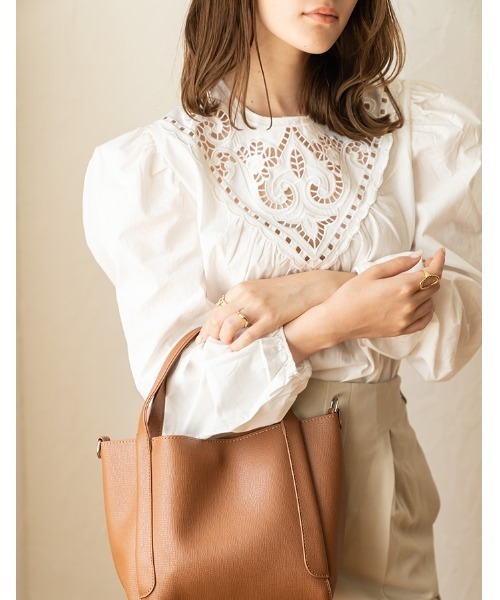 chocomee（チョコミー）の「embroidery blouse/エンブロイダリーブラウス（シャツ/ブラウス・レディース・ホワイト/ブラック・FREE）」の12枚目の写真