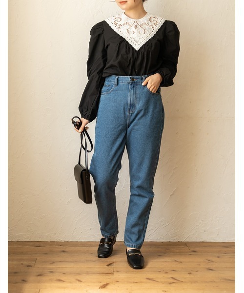 chocomee（チョコミー）の「embroidery blouse/エンブロイダリーブラウス（シャツ/ブラウス・レディース・ホワイト/ブラック・FREE）」の15枚目の写真