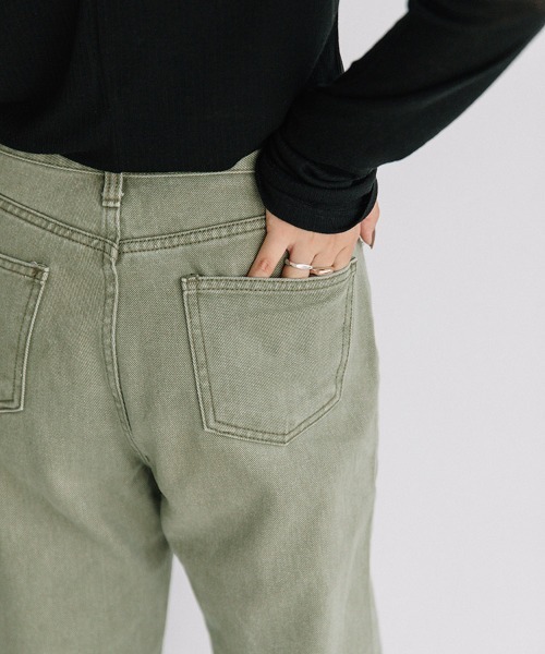 Flugge（フラッジー）の「khaki slit denim/カーキスリットデニム（デニムパンツ）」 - WEAR