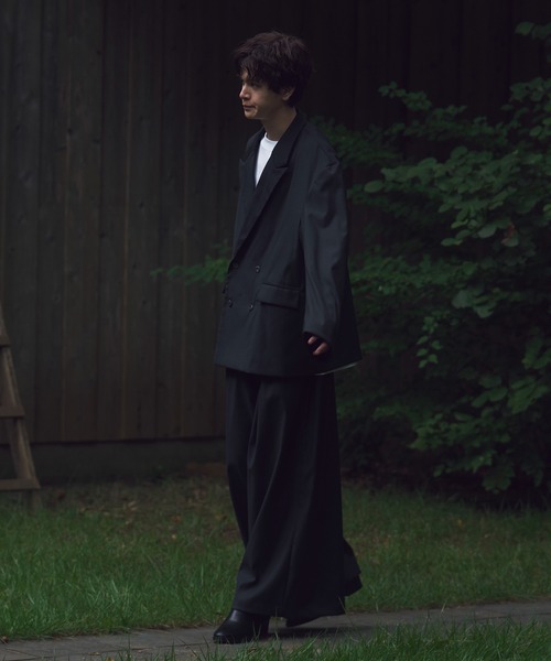 KUUUPY（クーピー）の「Oversized Double Tailored Jacket - オーバサイズダブルテーラードジャケット（テーラードジャケット・メンズ・チャコールグレー/グレー/ダークブラウン・SMALL/LARGE/MEDIUM）」の4枚目の写真