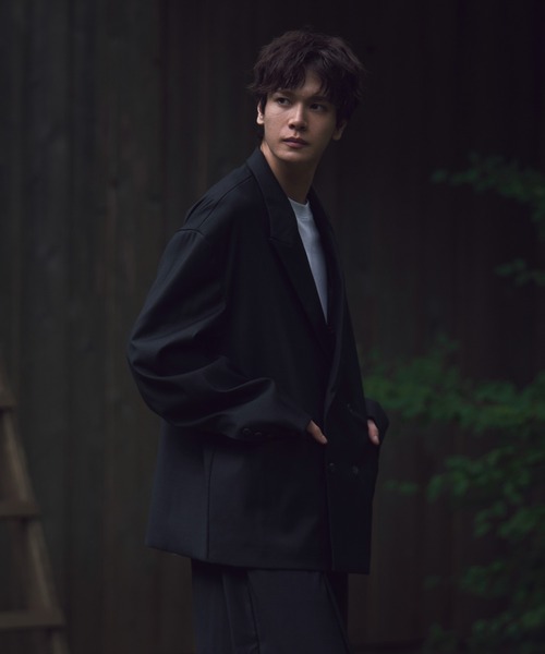 KUUUPY（クーピー）の「Oversized Double Tailored Jacket - オーバサイズダブルテーラードジャケット（テーラードジャケット・メンズ・チャコールグレー/グレー/ダークブラウン・SMALL/LARGE/MEDIUM）」の8枚目の写真