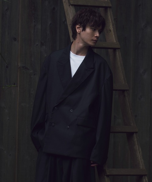 KUUUPY（クーピー）の「Oversized Double Tailored Jacket - オーバサイズダブルテーラードジャケット（テーラードジャケット・メンズ・チャコールグレー/グレー/ダークブラウン・SMALL/LARGE/MEDIUM）」の7枚目の写真