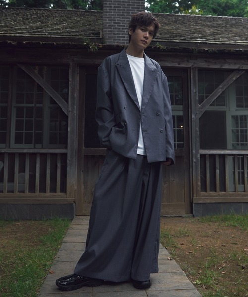 KUUUPY（クーピー）の「Oversized Double Tailored Jacket - オーバサイズダブルテーラードジャケット（テーラードジャケット・メンズ・チャコールグレー/グレー/ダークブラウン・SMALL/LARGE/MEDIUM）」の21枚目の写真