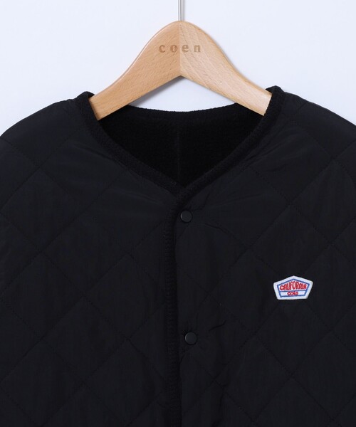 coen（コーエン）の「[撥水］ボア×キルティングリバーシブルコート（ブルゾン・キッズ・ブラック/ブラウン・150/140/110/120/100/130）」の12枚目の写真