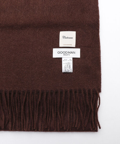 NOLLEY'S goodman（ノーリーズグッドマン）の「カシミヤマフラー オルドス産カシミヤ100%使用 40cm幅（マフラー・メンズ・ブラック/ブラウン/ネイビー/グレイッシュベージュ・FREE）」の12枚目の写真