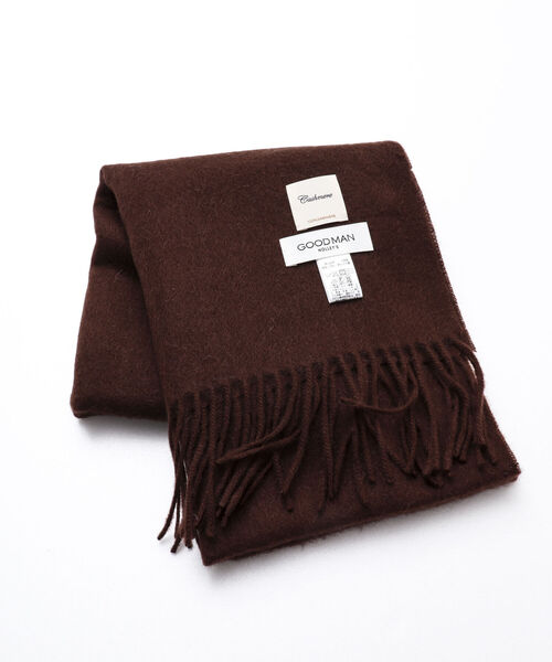 NOLLEY'S goodman（ノーリーズグッドマン）の「カシミヤマフラー オルドス産カシミヤ100%使用 40cm幅（マフラー・メンズ・ブラック/ブラウン/ネイビー/グレイッシュベージュ・FREE）」の6枚目の写真